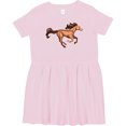 thumbnail image 3 of Inktastic Galloping Brown Horse-stylized Illustration Girls Toddler Dress, 3 of 5