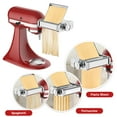 thumbnail image 6 of 3-in-1 Stainless Steel Pasta Maker Attachment for KitchenAid Stand Mixer - Include Pasta Roller, Spaghetti Cutter & Fettuccine Cutter by TOCOKEID, 6 of 8