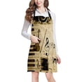 thumbnail image 1 of HATIART Vintage Musical Violin Piano and Music Notes Adjustable Bib Apron with Pockets Commercial Restaurant and Home Kitchen Adjustable Apron, 1 of 2