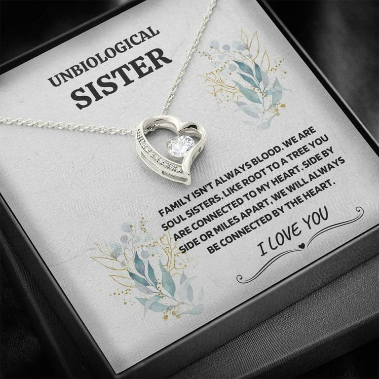 My Bonus Sister - Gift for My Best Friend (Female), Step Sister, Sister in Law - Christmas Gift, Birthday Present, Galantines Day Gifts 18K Yellow