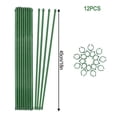 thumbnail image 3 of 12PCS Plant Stake Green Adjustable Garden Single Stem Plant Support Stake, 3 of 11