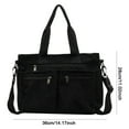 thumbnail image 2 of Bolso de mano de pana para mujer con múltiples bolsillos bolso de viaje con cremallera (negro), 2 of 9