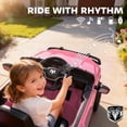 thumbnail image 6 of Qaba 12V Kids Ride on Car, Licensed Dodge RAM 3500 Ride on Toys for Toddlers with Dual Motors, Remote Control, Suspension, Bluetooth and Lights, Pink, 6 of 9