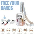 thumbnail image 3 of Clear Bag for Stadium Events Clear Concert Bag Purse for Women Men Clear Crossbody Sling Bag Stadium Approved Sports - white, 3 of 5