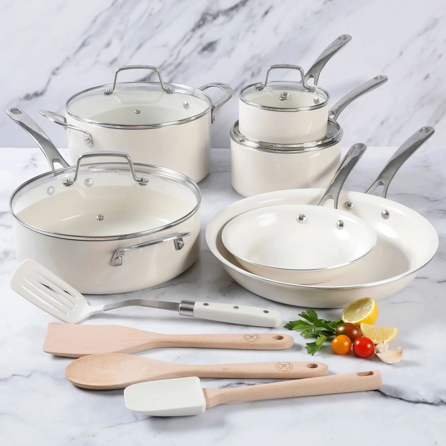 ceramic pot and pan set