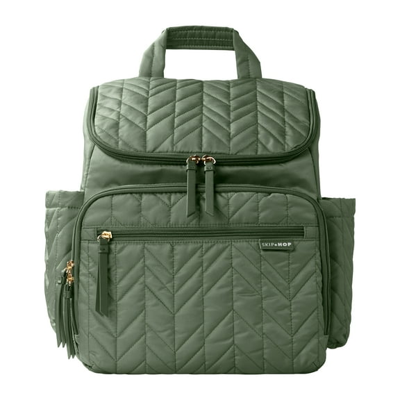 Skip Hop Forma Quilted Sage Diaper Backpack Bag for Parents