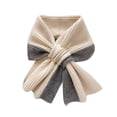 thumbnail image 2 of Women's Color Block Knit Scarf, Soft Winter Scarf, Warm Windproof Neck Wrap for Cold Weather, Versatile Fashion Scarf for Daily Wear, Outdoor Activities and Holiday Gifts-Gray, 2 of 8