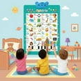 thumbnail image 2 of Interactive Phonics Learning Wall Chart for Children – English and Spanish, featuring songs, letters, numbers, animal vocabulary, and a piano, a bilingual toy with interactive touch buttons., 2 of 7