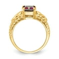 thumbnail image 2 of Solid 14k Yellow Gold Mystic Topaz Engagement Ring Size 5, 2 of 6