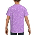 thumbnail image 5 of Wukai Lilac Glittering Youth Unisex Short Sleeve T-Shirt for Boys, Girls, Teens, and Kids-X-Small, 5 of 7