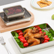 thumbnail image 3 of Qtmnekly Contenedor de almacenamiento de alimentos Caja de almacenamiento de cocina de acero inoxidable con tapa a prueba de fugas Accesorios de cocina 400ML, 3 of 6
