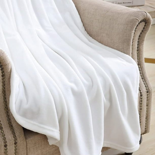 IGUOHAO Fleece Blanket King Size 108x90 White Plush Fuzzy Lightweight Throw Super Soft Microfiber Flannel Nap Blankets for Couch Bed Sofa Ultra Luxurious Warm and Cozy for All Seasons Walmart