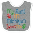thumbnail image 3 of Inktastic My Aunt in Michigan Loves Me Boys or Girls Baby Bib, 3 of 4
