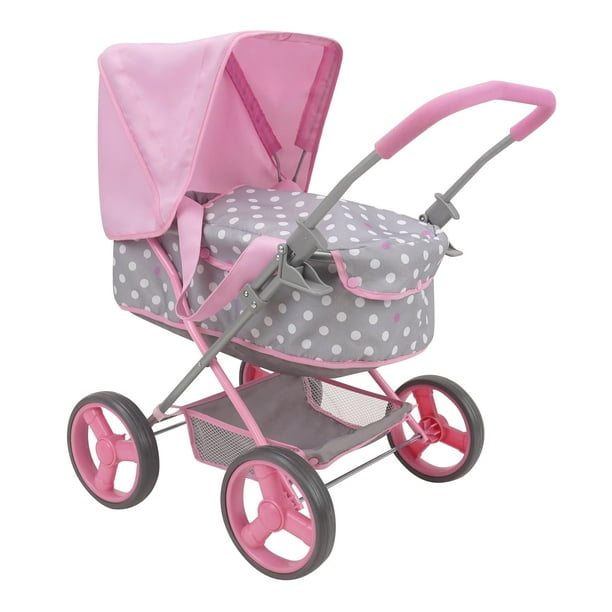 Doll Pram 509 Crew, algodón de azúcar, rosa, para muñecas de hasta 18 pulgadas
