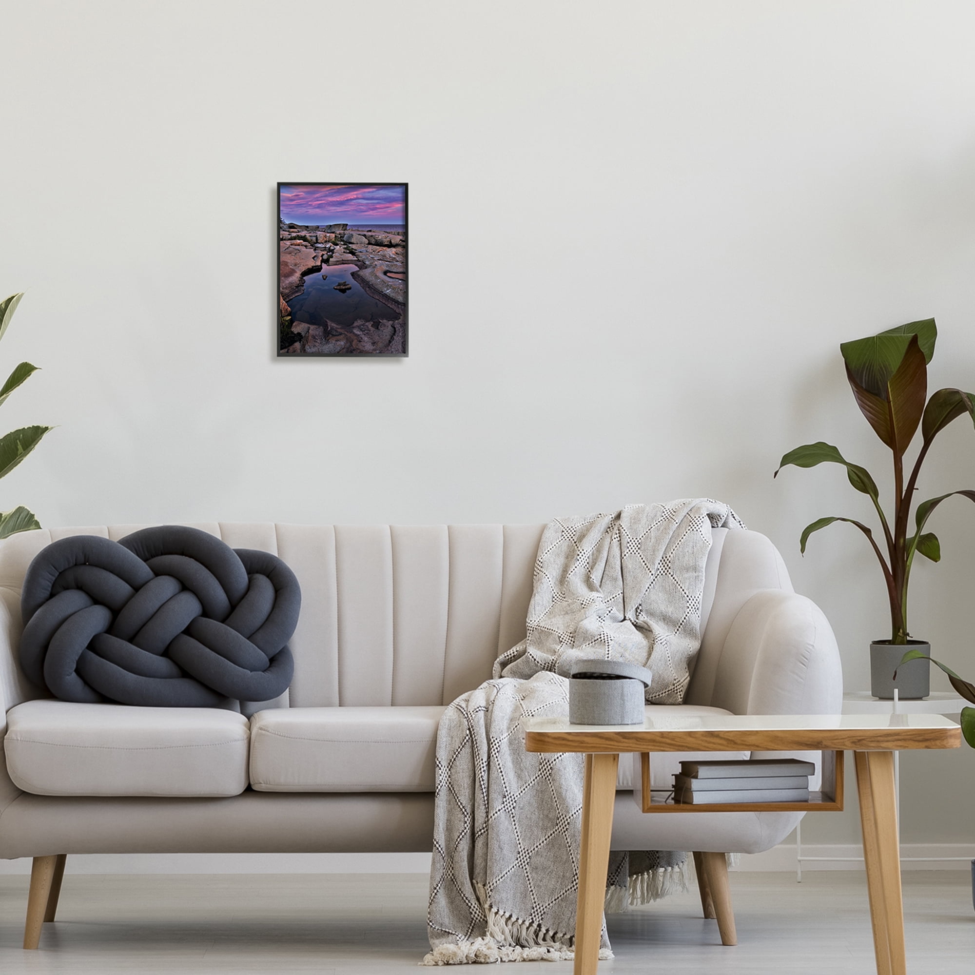 Stupell Industries Tide Pool Landscape Nature Photography Black Framed Art Print Wall Art, 11 x 14