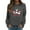 Dark Gray, variant on Fiaer Snowman Womens Sweatshirts Christmas Crew Neck Long Sleeve Pullover Plus Size Baggy Fashion Cozy Holiday Tops Pink S