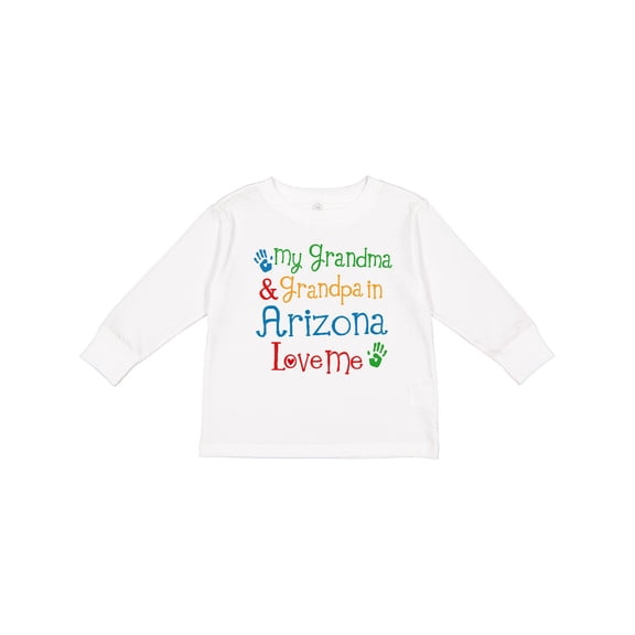 Inktastic Arizona Grandma Grandpa Love Me Boys or Girls Long Sleeve Toddler T-Shirt