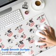 thumbnail image 4 of Long Mouse Pads for Desk,White Cow Happy Face Pattern Desk Mats on Top Of Desks, Desk Mouse Pad Extra Large with 3mm Non-Slip Base and Stitched Edge for Gaming,Office,Work,Home 31.5"x15.7", 4 of 6