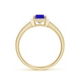 thumbnail image 2 of ANGARA Natural 1 ct Tanzanite Engagement Ring with Diamond Halo in 14K Yellow Gold for Women (Size-7x5mm) | December Birthstone, Anniversary, Jewelry Gift for Women | Natural Tanzanite Ring, 2 of 9