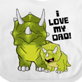 thumbnail image 4 of Inktastic I Love my Dad with Baby and Daddy Triceratops Boys or Girls Baby Bib, 4 of 4