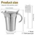 thumbnail image 2 of AEVXKHI 750ml Gravy Warmer Pitcher, Gravy Boat with Hinged Lid, Double Wall Insulated Gravy Jug, Stainless Steel Sauce Jug, Insulated Gravy Boat for Sauce Syrup Creamer, 2 of 10