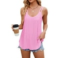 thumbnail image 2 of HAOYUNL Women's Tank Summer Sleeveless Tee Shirts Crew Neck Workout Tank Tops Casual Vest, 2 of 9