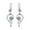 White, variant on YUEHAO accessories Earrings Fashion Earrings Stainless Steel Round Earrings Women Creative Earrings Diamond Dangling Earrings For Women Purple