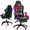 Red, variant on Mr IRONSTONE RGB Gaming Chair with Bluetooth Speakers, Ergonomic 7-Point Massage Computer Chair with Footrest, White/Black