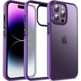 thumbnail image 7 of Casus Frosted Matte Silicone Frame Shockproof Case for Apple iPhone 14 Plus - Purple, 7 of 7