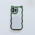 thumbnail image 4 of Funda para teléfono móvil de Apple con orejas de gato galvanizadas y ondas para iPhone 14/13/12/11, transparente, con orificios finos, XS/XR, suave, 4 of 6