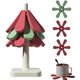 thumbnail image 1 of Posavasos con forma de árbol de Navidad, juego de salvamanteles con 3 agarraderas resistentes al calor, posavasos plegables antideslizantes, decoración navideña para el hogar, protección de mesa para, 1 of 7