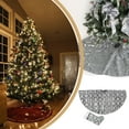 thumbnail image 4 of AMERTEER Tree Skirt Christmas Under Tree Foot Mat Snowflake Decoration Polyester Floor Gift Stocking Pad Set, 4 of 7