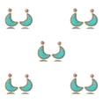 thumbnail image 3 of Pendientes colgantes vintage Sonducket de verano color Verde claro, 3 of 6
