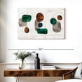 thumbnail image 3 of Elephant Stock Emerald And Amber Shapes Wall Art - Horizontal Canvas Wall Art - Living Room Wall Decor - Abstract Canvas - Green And Gray Decor - 36" x 24", 3 of 8