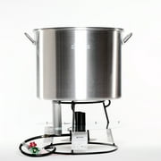 King Kooker Portable Stove Burner 90-Qt Aluminum Seafood Boiling Pot for Outdoor Cooking