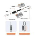 thumbnail image 4 of HLONK 3 Pack 2.6 Inch Long Shackle Combination Lock 4 Digit Resettable Sport Padlock Multifunctional Outdoor Waterproof Password Padlock for Gym Fence Staff Locker, 4 of 7