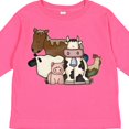 thumbnail image 4 of Inktastic Cute Horse, Sheep, Cow, Pig, and Rooster Farm Animals Boys or Girls Long Sleeve Toddler T-Shirt, 4 of 5