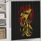 thumbnail image 5 of Escanor - Juego de 4 cortinas de ducha con alfombrillas antideslizantes, tapa de inodoro y alfombrilla de baño, cortina de ducha impermeable con dibujos animados para niños con 12 ganchos, decoración, 5 of 8