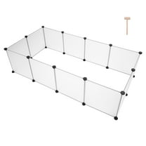 Zimtown Metal Wire Yard Fence for Small Animals, Guinea Pigs, Rabbits Kennel Crate Fence Tent