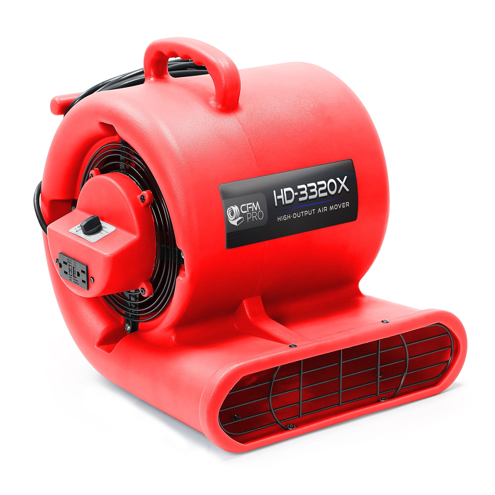 CFM PRO Air Mover Carpet Floor Dryer 3 Speed 1/3 HP Blower Fan with 2