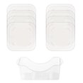 thumbnail image 1 of Mesa acrílica de 9 Uds., plato de hueso para escupir basura, plato transparente con letras para frutos secos, plato para aperitivos de dibujos animados, plato para cenar, juego de vajilla, 1 of 5