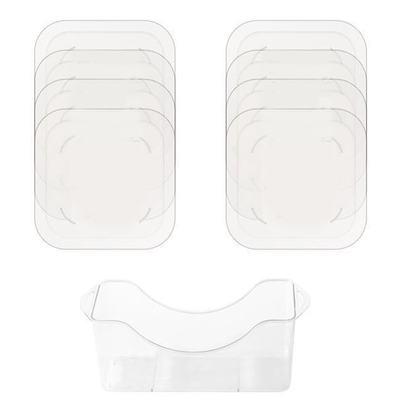 Juego de 9 platos acrílicos transparentes para mesa, con forma de hueso, para escupir basura, con letras, para fruta seca, con dibujos animados, para aperitivos, postres y cenas.
