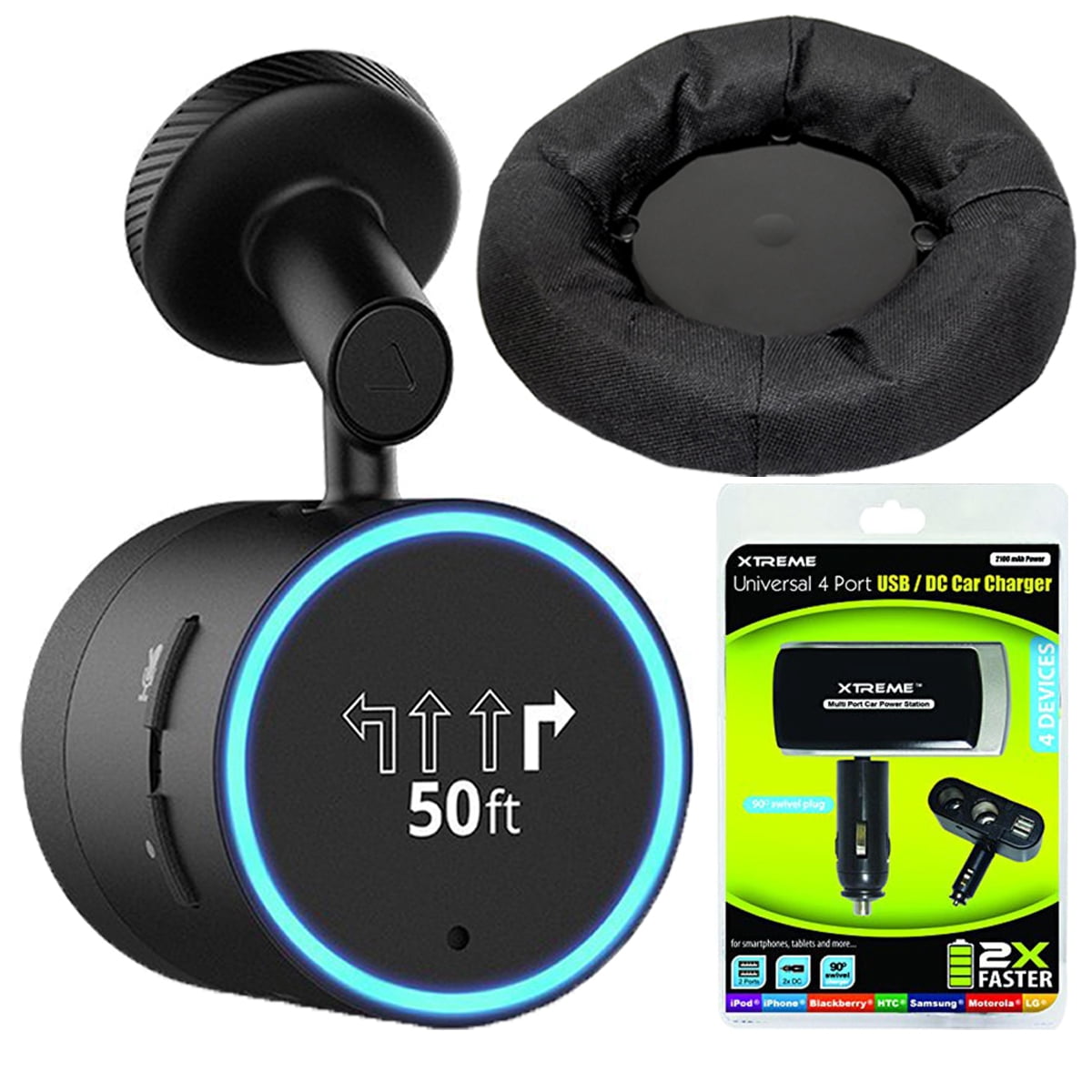 Garmin Speak with Amazon Alexa (010-01862-01) with Dash Mount and 4 Port  USB Charger Bundle - Walmart.com