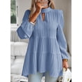 thumbnail image 3 of GXFC Women Tunic Top Long Sleeve Mock Neck Blouse for Spring Fall, 3 of 8