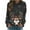 Black, variant on Darzheoy Womens Tops Casual Solid Color Christmas Graphic Pullover Hoodless Printed Sweatshirts Fall Winter Loose Round Neck Fashion Seamless Long Sleeve Blouses