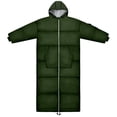 thumbnail image 1 of Saco de dormir portátil Thermotuff con doble capucha, mangas largas, bolsillos y cordón ajustable, ideal para acampar, hacer senderismo en climas fríos y manta Stadium Sak (verde militar), 1 of 6