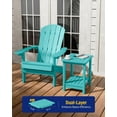 thumbnail image 4 of WINSOON Small Outside Adirondack Square Side Table,Double Layer - Aruba Blue, 4 of 7