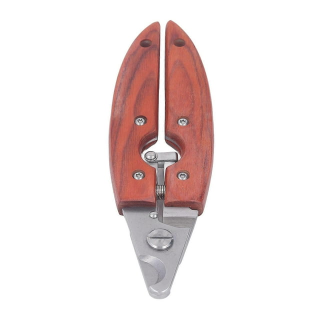 Pet Nail Clippers Wooden Handle Stainless Steel Dog Claw Trimmers Quick Safety Cat Nail Trimmers for Home Travel