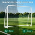 thumbnail image 6 of MOPHOTO Soccer Goals for Backyard,8"x6"White Foldable Practice Training Goals,Steel Portable Soccer Training Equipment,Moveable Weatherproof for Adults Youth Outdoor, 6 of 7