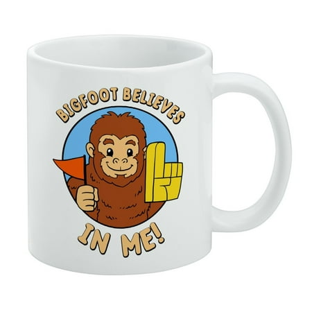

Bigfoot Believes in Me Funny Humor White Mug